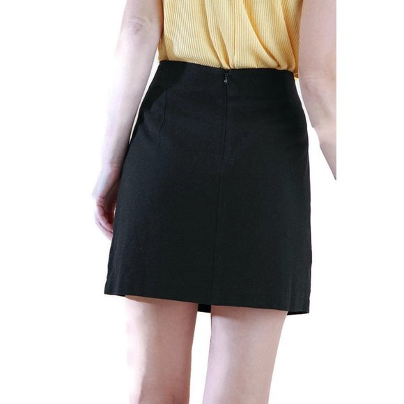 Umgee Floral Embroidered High Waist Mini Skirt, Black - Picture 3 of 5